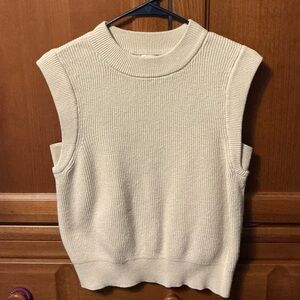 a new day Cream Sleeveless Tank top sweater